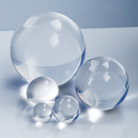 uxcell 35mm Diameter Acrylic Ball Clear/Transparent Plexiglass Sphere Ornament Solid Balls 1.4 Inches for Home Decor 2 Pcs 