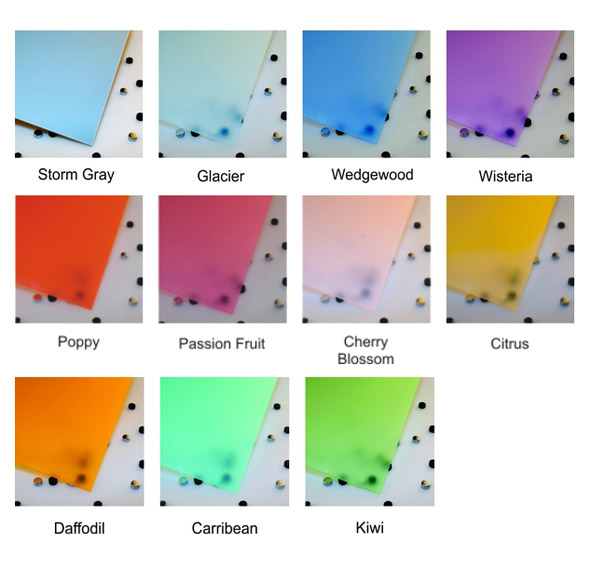 Plexiglass Color Chart