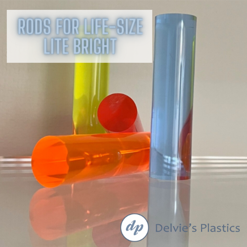 Pack of 50 Assorted Polished Color Rod for Lite Brite: Delvie's Plastics  Inc.