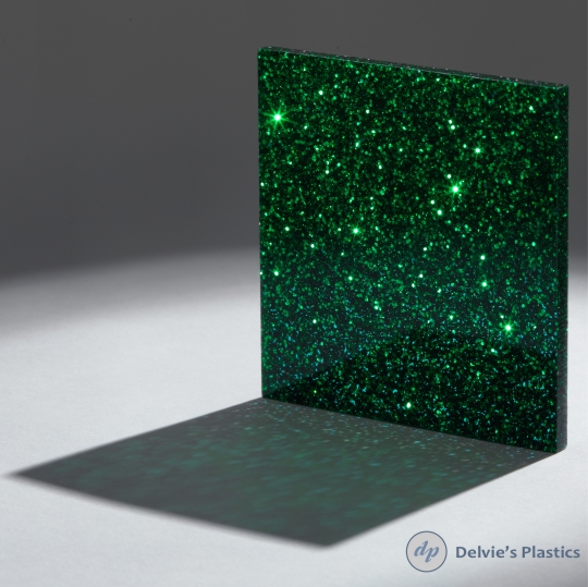 Ivy Green Glitter Acrylic Sheet: Delvie's Plastics Inc.