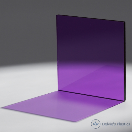 Purple Transparent Acrylic Plexiglass sheet 1/8" x 12" x 12" #1020 
