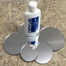 Laser Cut Clear MIRRORED Acrylic Disks