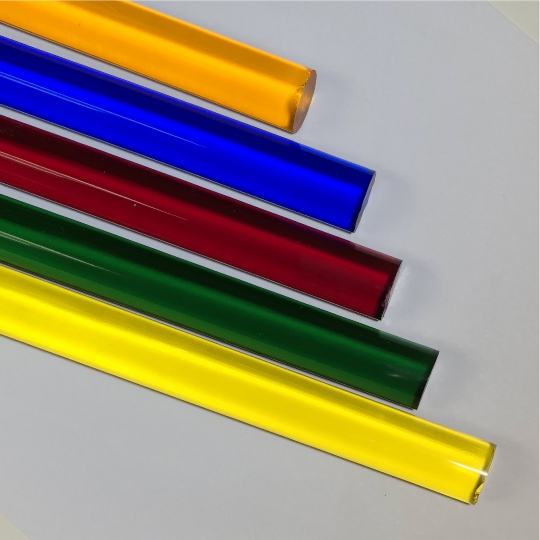 305mm L 25mm DIA acrylic stick rod bar color plexiglass light guide solid baton 