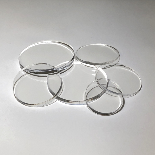 Plastic Round Clear Acrylic Circle SHEET Discs Laser cut 2/3/4/5/6mm  Thickness