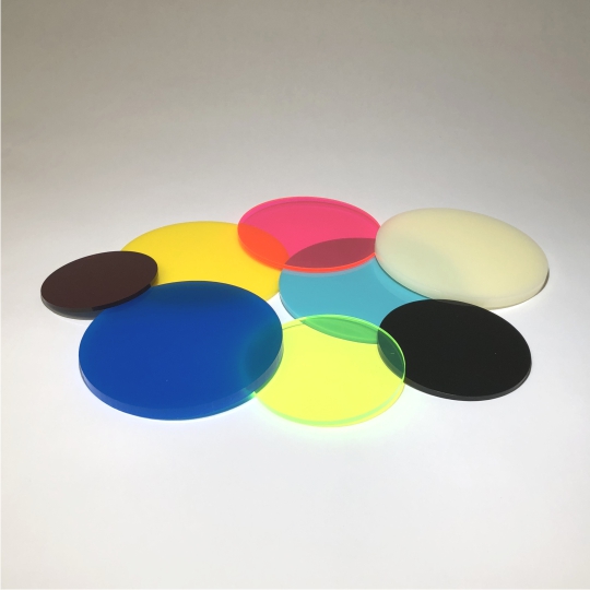 5 Diameter 1/4 Thick Acrylic Disc Transparent Clear 