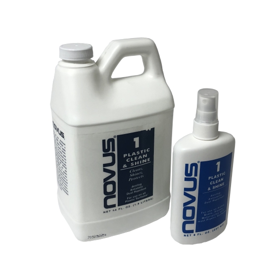 3 Novus Plastic Clean & Shine Polish Cleaner 8 Oz. Bottles + 10 Cloths Set  DEAL