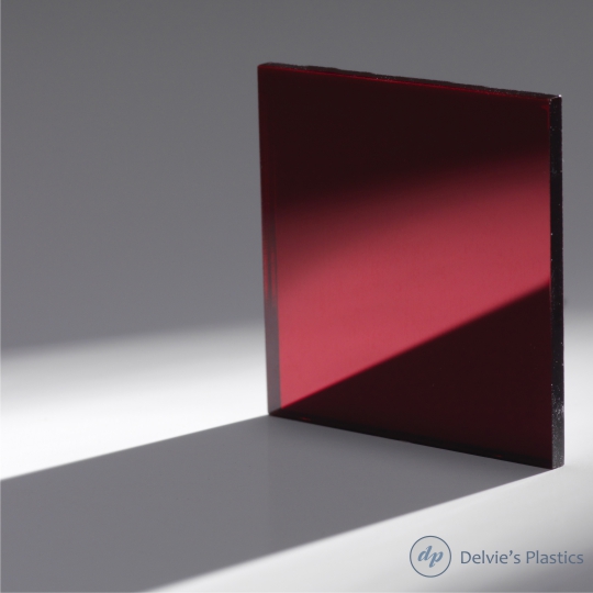 5 Sheets 1/8" RUBY RED Mirror Acrylic Plexiglass 12" x  24" 